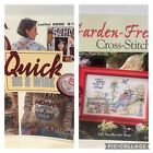 2 BOOKS: Garden-Fresh Cross Stitch AND Quick As A Wink Cross Stitch