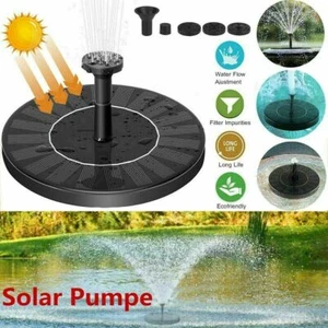 Outdoor Solar Powered Floating Bird Bath Water Fountain Pump Kit Garden Pond - Picture 1 of 23