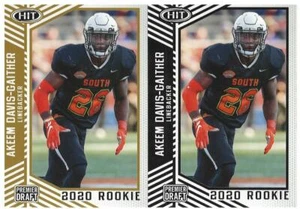 AKEEM DAVIS-GAITHER 2020 SAGE Premier Draft Low BASE ROOKIE + GOLD parallel - Picture 1 of 1