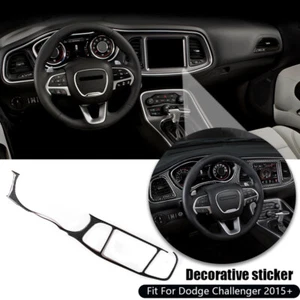 Central Instrument Panel Sticker Molding Carbon Fiber Trim For Dodge Challenger - Picture 1 of 12