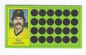 1981 TOPPS SCRATCH OFF PHIL GARNER #28 B OF 108 PITTSBURGH PIRATES