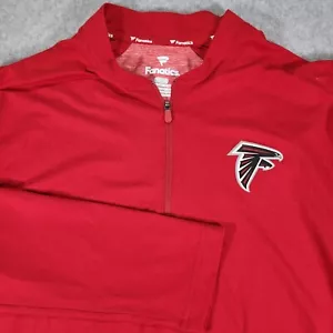 Atlanta Falcons Blade Collar 1/4 Zip Long Sleeve Shirt Fanatics Mens Small Red - Picture 1 of 9