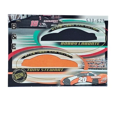 2002 Press Pass Eclipse Under Cover Double Bobby Labonte Tony Stewart #'d /625 - Image 1 of 2