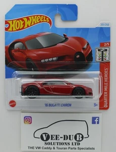 Hot Wheels '16 Bugatti Chiron Red Hotwheels 2024 HTB88 NEU Short Card N Case! - Bild 1 von 1
