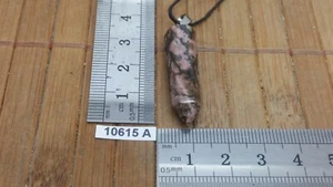 Pendentif POINTE RHODOCHROSITE + cordon reglable mineraux reiki collier - Imagen 1 de 3