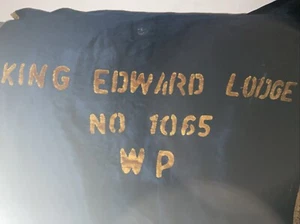 King Edward Lodge No 1065 W.p. Velvet Cape Chair Cover Masonic RAOB - Picture 1 of 4