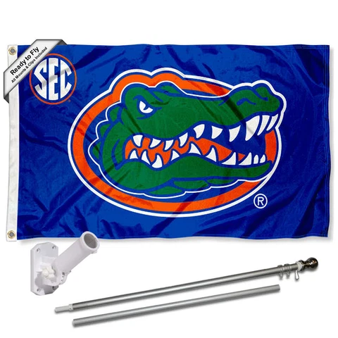 Florida Gators SEC Flag Pole and Bracket Gift Package Cover