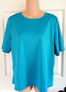 Top vintage Blair para mujer 100 % poliéster turquesa medio RN 37863 05  - Imagen 1 de 4