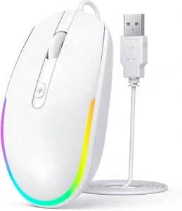 Maus mit Kabel PC Computermaus 1600 DPI USB für Laptop PC Computer Mac C297 - Bild 1 von 7
