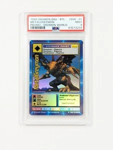 1999 Digimon Metalgreymon Digimon World Playstation Promo DW-01 PSA 9 MINT Banda - Bild 1 von 10
