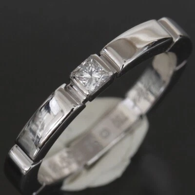 Anillo Cartier Maillon Panthère Diamantes US4.5 K18WG Recién Pulido 750 3.7g 5564A Foto 1 de 4