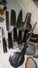 VINTAGE ZWILLING J A HENCKELS KNIFE SET OF 6 CHEF BUTCHER MADE IN GERMANY Knives