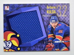 2016-17 KHL Jokerit Helsinki Jersey Card #JOK-JER-008 Arturs Kulda 29/70