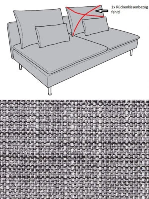 Ikea SÖDERHAMN Bezugteile für 3er Sitzelement Isunda grau 402.541.89 NEU - Bild 1 von 3