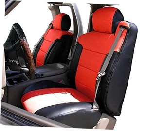 2000-2002 Chevy Silverado Artificial Leather Custom Made Original Black/Red - Picture 1 of 2