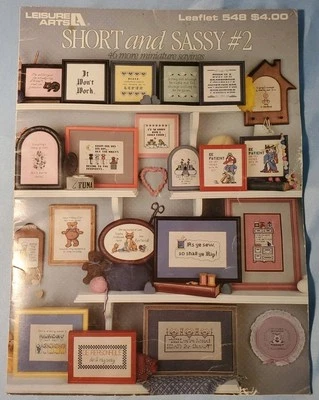 Leisure Arts Short And Sassy #2 Mini Sayings Counted Cross Stitch Patterns - Image 1 of 4