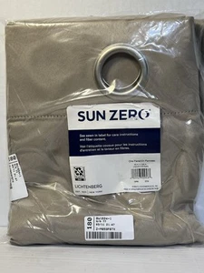 Sun Zero Kenneth Beige Single Blackout Grommet Curtain Panel 40" x 108" - Picture 1 of 2