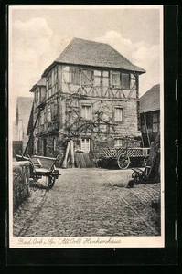 AK Bad Orb /Spessart, Henkershaus mit Karren und Kopfsteinpflaster  - Picture 1 of 2