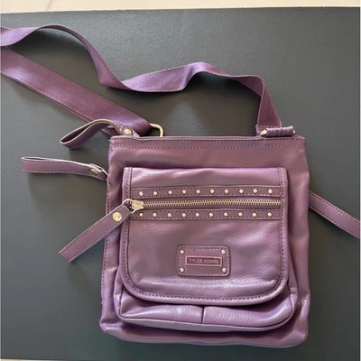Tyler Rodan Crossbody Bag Purple Studded Pocketbook Purse Handbag - Image 1 of 4