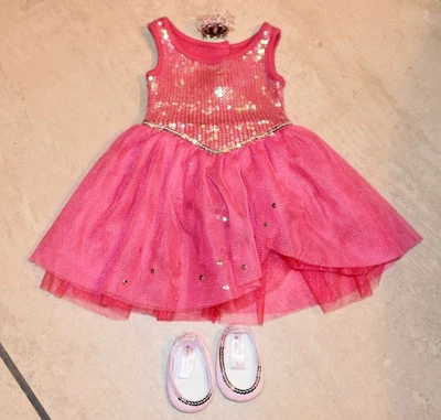 Excelente~ COMPLETO AMERICAN GIRL Isabelle VESTIDO BRILLANTE (2014) DANZA Conjunto Muñeca Foto 1 de 4