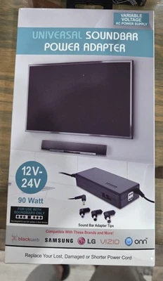 全新通用条形音箱电源适配器 15V-24V,90 瓦可变电压交流电源 — 第 1/2 张图片