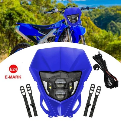 Faro LED E24 H4 con carenado azul para Yamaha WR250F WR450F TTR 250 400 426 Foto 1 de 4
