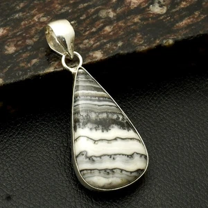 Black Rhodochrosite Gemstone Handmade Pendant Jewelry For Women 2.4" AP-28501 - Picture 1 of 1