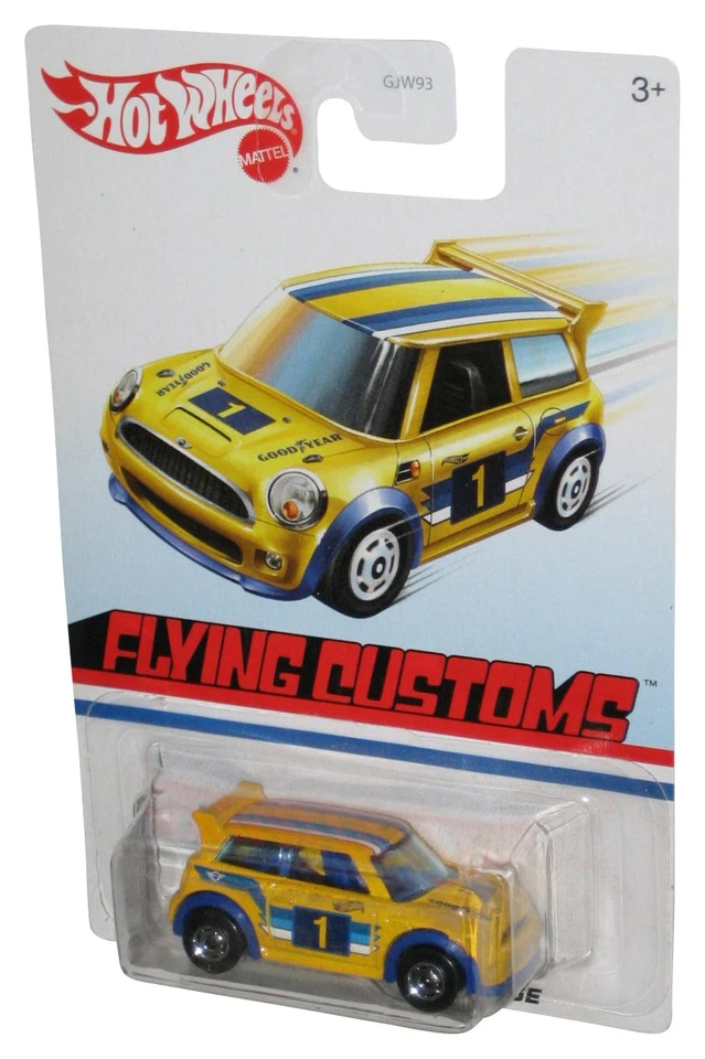 Hot Wheels Flying Customs (2019) Voiture Mini Cooper S Jaune Challenge - (Crac - Photo 1/1