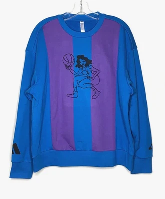 Adidas Hoop York City Sweatshirt Women's M Blue Purple Embroidered Basketball - Image 1 of 4