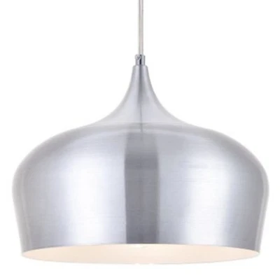 Elegant Lighting LDPG2003 Nora 12"W Plug-In Pendant - Nickel - Image 1 of 4