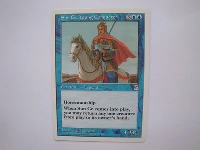 Sun Ce, Young Conquerer - NM - Portal Three Kingdoms MTG Magic the Gathering P3K - Image 1 of 2