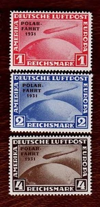 Germany 1931 POLAR FLIGHT Graf Zeppelin stamps REPRODUCTION - Picture 1 of 2
