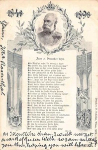 Austria - Viena - 2. Diciembre 1898 50 Aniversario del Gobierno del Emperador Fran - Imagen 1 de 2
