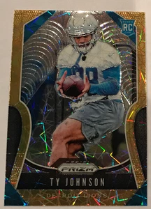 TY Johnson 2019 Prizm Parallel Gold Lazer #399 RC Rookie Card Lions - Picture 1 of 2
