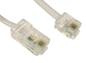 RJ11 to RJ45 Cable Network Telephone Lead Router To ADSL Ethernet Socket Lot - Picture 1 of 1
