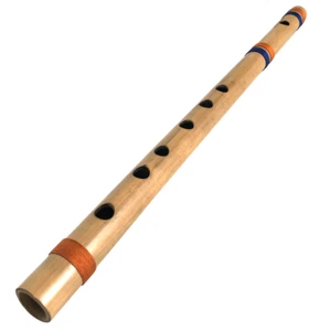 Handmade Wooden Bamboo Flute Indian Musical Instrument Bansuri Scale C nepalese - Picture 1 of 5