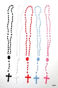 Cuentas de rosario de plástico macizo elige entre 5 colores nuevas sin etiquetas (incluye bolsa) - Imagen 1 de 6