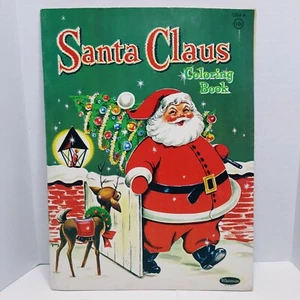 Vintage 1962 Whitman SANTA CLAUS Coloring Book Racine, Wisconsin - Foto 1 di 9