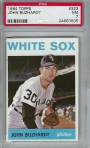 1964 Topps baseball card #323 John Buzhardt, Chicago White Sox graded PSA 7 - Picture 1 of 1