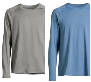 NEW George Long Sleeve SPF50+ Sun Protection Shirt Quick Dry Stretch Gray / Blue - Picture 1 of 14