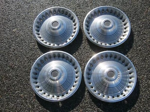 Genuine 1973 1974 Plymouth Barracuda Satellite 14 inch hubcaps wheel covers - Picture 1 of 24