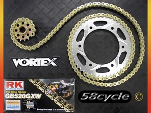 520 VORTEX Sprocket / RK Max X Chain Kit - ZX7R ZX9R ZX10R - Picture 1 of 1