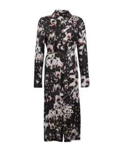 Vestido Camisa Midi All Saints Anya Estampado Ala Mariposa Calce Relajado ~ Talla Grande - Imagen 1 de 15