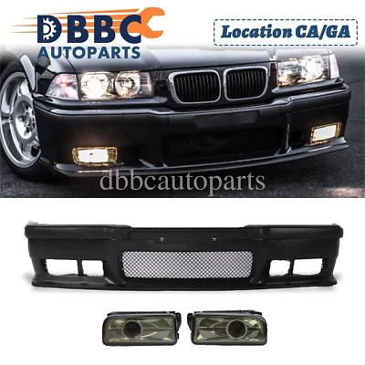 For 92-98 BMW E36 3-Series M3/M-Sport Style Front Bumper Cover w/FOG — 第 1/4 张图片