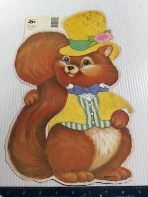 Recortes troquelados de Pascua flocados decoración Eureka de colección ardilla Dapper manchada Foto 1 de 4