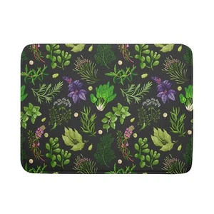 Herbs Dish Drying Mat for Kitchen Counter 18 X 24 Inch Microfiber Absorbent D... - Picture 1 of 7