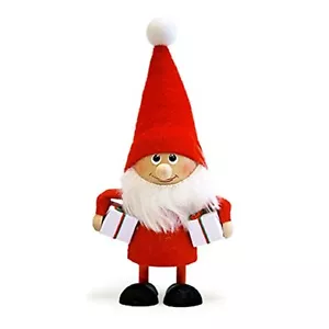 Nordischer Weihnachtsmann mit zwei Geschenken Wichtel Christbaumschmuck Nisse Tomte Tonttu - Bild 1 von 2