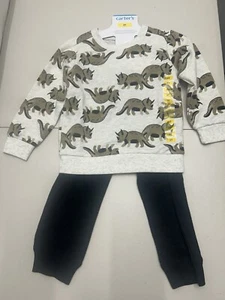 Carter's Boy's Baby & Toddler 2 Piece Long Sleeve Sweatshirt & Jogger Pant - Picture 1 of 5