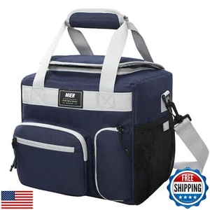 MIER Large Lunch Box for Men Women Adult Insulated Soft Sided Cooler 24 Can L - Picture 1 of 5
