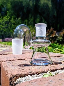 Pyrex 18mm 90° Mini Cenicero Seco Transparente Fumar Tabaco Pipa de Agua Bong Burbuja - Imagen 1 de 14
